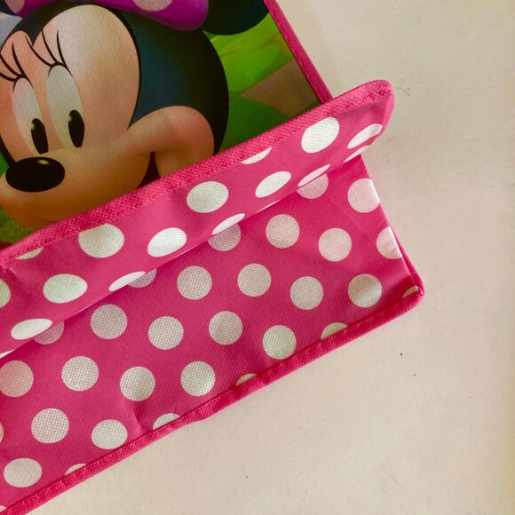 Disney Minnie Mouse Shopper Tote Bag Grocery Beach Shopping Bow Dots Pink - Picture 7 of 8